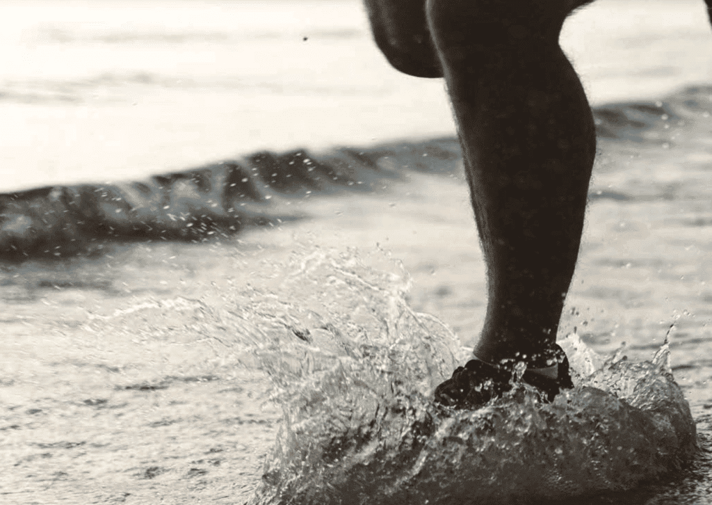 Running in ocean