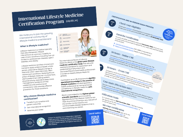 Lifestyle Medicine brochure + certification steps Lifestyle Medicine brochure + certification steps